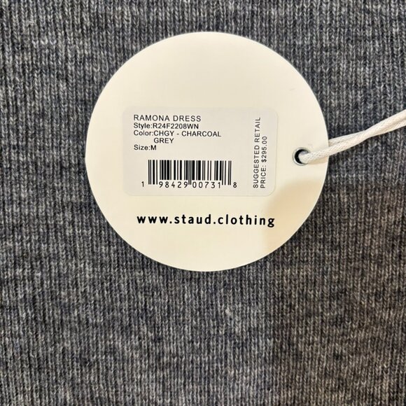 Staud Ramona Ribbed Wool-blend Sweater Knit Maxi Dress in Charcoal Grey - Picture 5 of 7